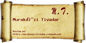 Muraközi Tivadar névjegykártya